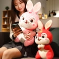 thumbnail image 3 of LIWEN Plush Rabbit Toy Soft Touch Vivid Expression Accompany Chinese New Year Animal Stuffed Doll Toy for Gift, 3 of 8