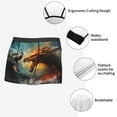 thumbnail image 3 of Kdxio Men's Boxer Briefs with White And Red Sketch Dragon Print - Comfortable and Breathable Underwear for Everyday Wear, 3 of 5