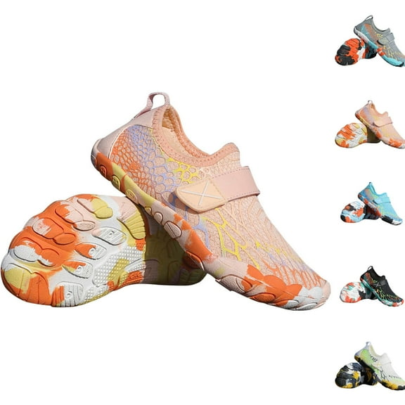 Miluxas Kids Barefoot Shoes Boys Girls Sneakers Naturally Splay Shoes Toddler Little Big Kid White 36