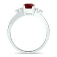 thumbnail image 2 of SZUL Women's Garnet and Diamond Sparkle Ring in 10K White Gold, 2 of 5