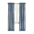 thumbnail image 6 of Thermalogic Ticking Stripe Pole Top Curtain Panel Pair Window Dressing each 40 x 63 in Navy, 6 of 9