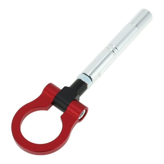 Unique Bargains Front/Rear Trailer Ring Eye Towing Hook, Bumper Screw-on Tow Hook for Toyota Avanza Folding Racing Trailer Hook Aluminum Alloy Red
