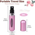 thumbnail image 2 of Travel Mini Perfume Refillable Atomizer, Portable Perfume Spray Bottle Container, Travel Perfume Scent Pump Case Fragrance Empty Spray Bottle for Traveling and Outgoing (2 Pack, 5ml), 2 of 5
