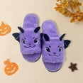 thumbnail image 2 of NOKIO Soft Cotton Bedroom Slippers For Women Unisex Slippers Cute Cartoon Bat Plush Slippers Halloween Party Indoor And Outdoor Women'S Embroidered House Shoes Cute Bunny Rabbit Women'S Slippers, 2 of 7