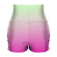 thumbnail image 4 of FRSASU Women's Swim Shorts High Waisted Bathing Suit Bottoms Swimwear Side Hollowed Out Shorts Swimsuit Board Shorts Hot Pink, 4 of 7
