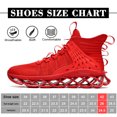 thumbnail image 4 of Zapatos para correr rojos para hombre, tenis deportivos antideslizantes, zapatillas tipo cuchilla para caminar, Hip Hop, 4 of 7