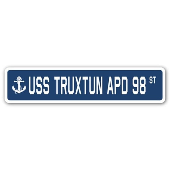 USS TRUXTUN APD 98 Street Sign us navy ship veteran sailor gift