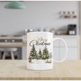 thumbnail image 3 of Christmas Tree Mug, Rustic Gold Bubbles Merry Christmas Tree Snowflake Coffee Cup Ceramic, Xmas Winter Ceramic Coffee Tea Mug 11 oz, 3 of 5