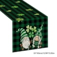 thumbnail image 2 of St Patricks Day Table Runner And Tablecloth Set, Green Printed Polyester Fabric with Bohemian Openwork Design, 70.8 x 13 Inches for Dining Table Decor, Kitchen Sideboard,, 2 of 6