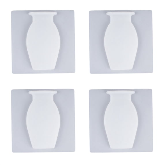 Magic Silicone Vase, Removable Silicone Vase, Suitable for Wall-Mounted Adhesive Vase in the Wall Entrance White