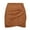 Khaki, variant on High-waist Hip Wrap Slim Fit Zipper Closure Mini Skirt Irregular Cross Pleated Suede Skirt Streetwear