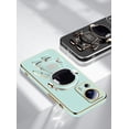 thumbnail image 2 of Compatible with Xiaomi 13 Lite Case for Women, Ultra Soft Xiaomi 13 Lite Phone Case Silicone TPU Plating Cute Astronaut Pattern Cases with Stand Cover (Green), 2 of 14