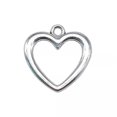 thumbnail image 2 of K-KED 140 Pcs Antique Silver Heart Charms Pendant 20x20MM C12936, 2 of 3