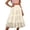 Beige, variant on Womens A-Line Fairy Patterned Elastic Waist Ruffle Tulle Layered Midi Skirt