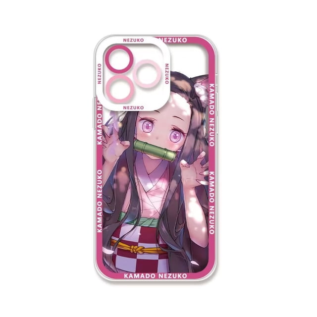 Carcasa Para Teléfono Iphone 11 12 13 14 Pro Max 14 Plus 13 Mini Angel Eyes Demon Slayer Suave Transparente Silicona Protección Completa Funda