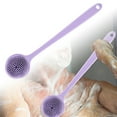 thumbnail image 1 of Silicone Shower Back Scrubber 15 Inch Long Handled Brush Double Exfoliating Massage Brush Creates Rich Foam Long Handled Back Scrubber for Both And, 1 of 6