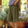 thumbnail image 7 of Women's Plus Size Knee Length Shorts High Waist Summer Beach Wide Leg Pants, 7 of 7