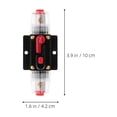 thumbnail image 2 of unbranded Interruptor De Circuito En Línea Manual Con Alta Capacidad Y Reinicio Para Automóvil Negro, 2 of 8