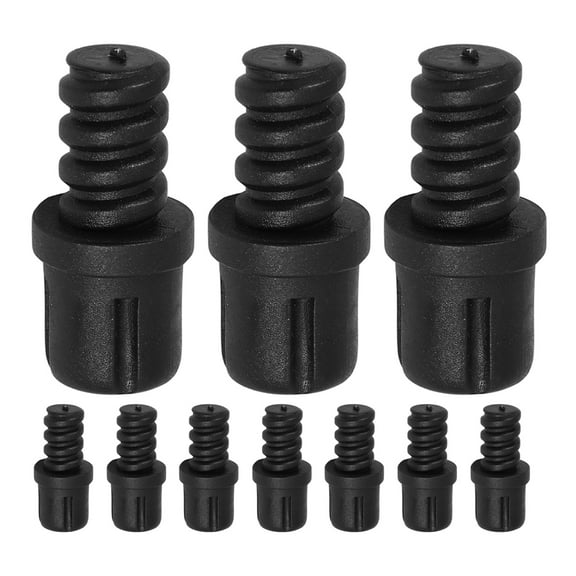 Hemobllo 10pcs Threaded Tip Replacement Adapter Black PP Easy Replacement for Bathroom Accessories