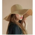 thumbnail image 2 of Women's Beach Hat Summer Large Floppy Folding Wide Brim Cap Sun Straw Hat, 2 of 3