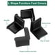 thumbnail image 3 of Uxcell 4Pack 1.18" x 1.18" Protector de tapa de pierna de plástico en forma de L, negro, 3 of 6