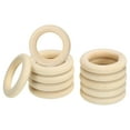 thumbnail image 1 of Unique Bargains 55mm Wooden Rings for Crafts, 30 Pack Natural Wood Rings Unfinished Wood Loop Circle, 1 of 8
