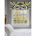 thumbnail image 3 of Modern Abstract Art Valances for Windows Yellow Grey Geometric Circle Rod Pocket Curtains Valance Short Window Treatment Drapes for Living Room, Bedroom Bathroom 60"&nbsp;W x 18" L, 3 of 5