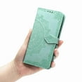 thumbnail image 5 of Dteck For Apple iPhone 12 Mini 5.4" [Flower Embossed] PU Leather Wallet Flip Folio Protective Case Cover with Card Holder and Stand, Green, 5 of 6