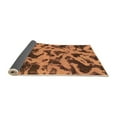 thumbnail image 2 of Ahgly Company Indoor Square Abstract Orange Modern Area Rugs, 4' Square, 2 of 4