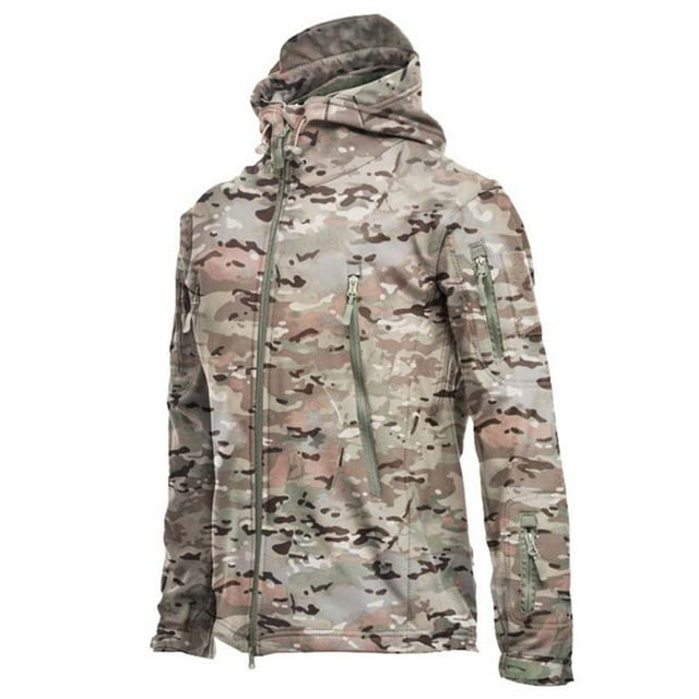 OmicGot Military Shark Skin Soft Shell Jackets Men Tactical Windproof Waterproof jacket men Army Combat Jackets Mens Hooded Bomber Coats