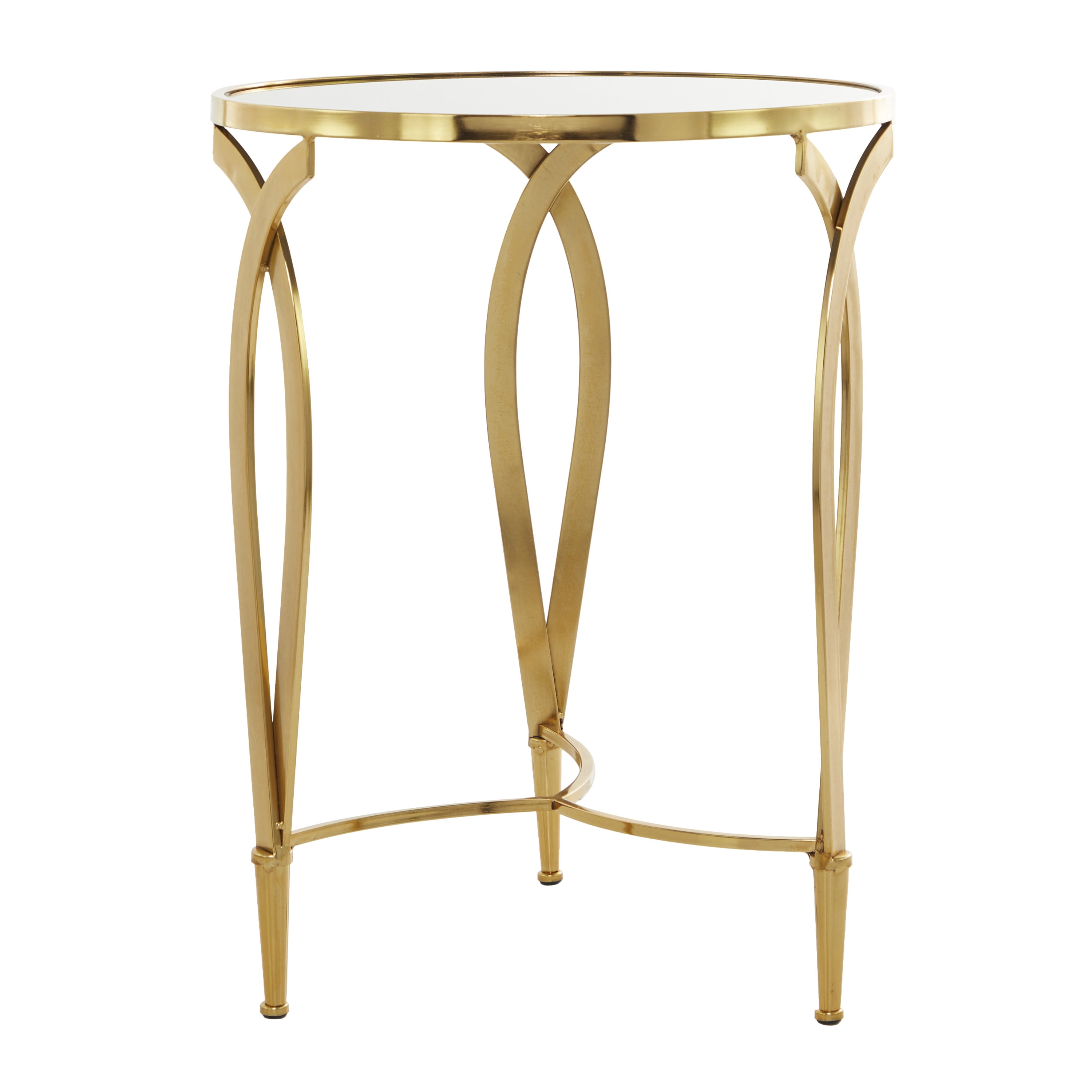 DecMode 20" x 27" Black Metal Accent Table with Black Top, 1-Piece