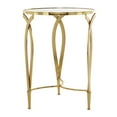 thumbnail image 6 of DecMode 20" x 27" Black Metal Accent Table with Black Top, 1-Piece, 6 of 8