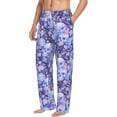 thumbnail image 6 of Susaid flower crystal Skull Print Mens Pajama Pants Set Sleep & Lounge Pants, PJ Bottoms with Pockets and Button Fly-Medium, 6 of 6