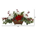 thumbnail image 2 of Nearly Natural Poinsettia, Hydrangea and Ivy Artificial Arrangement, 2 of 2