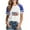 003 Multicolor, variant on Womens American Flag T Shirt 4th of July Shirts Raglan Short Sleeve Patriotic Tee Tops