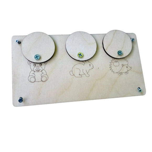 Tablero ocupado Montessori, accesorios de bricolaje, piezas de tablero sensorial de actividad, tablero de actividad de habilidad básica para viajes, , animales Hugo Material de tablero ocupado