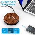 thumbnail image 3 of Power Strip TOPREK de 6 salidas, 1 USB-C, 2 USB-A, cable PD de 20 W, 6.5 pies, 3 of 9