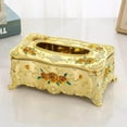 thumbnail image 4 of Home Rectangular Tissue Paper Box Case Pumping paper Holder Cover Paper Case Toilet Golden Orange, 4 of 4