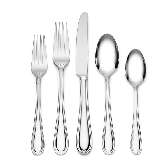 Lenox Ashbridge 80-Piece Flatware Set, 12.55, Metallic