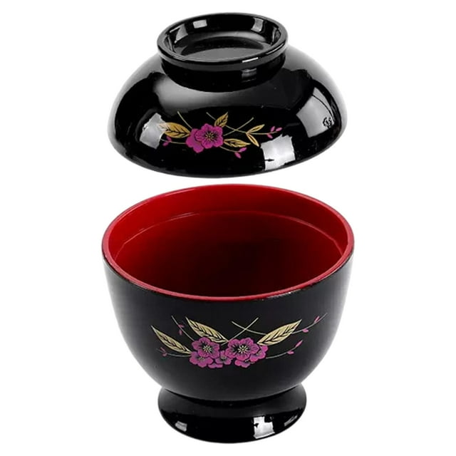 DOLITY Miso Soup Bowl Kitchen Multipurpose Tableware for Instant Noodle Fruit Ramen plum blossom pattern