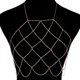 thumbnail image 4 of 2X Cadena del Cuerpo de Halterneck de La Mujer Bralette Bikini Sujetadores de Collares EstóMagos (Oro), 4 of 5