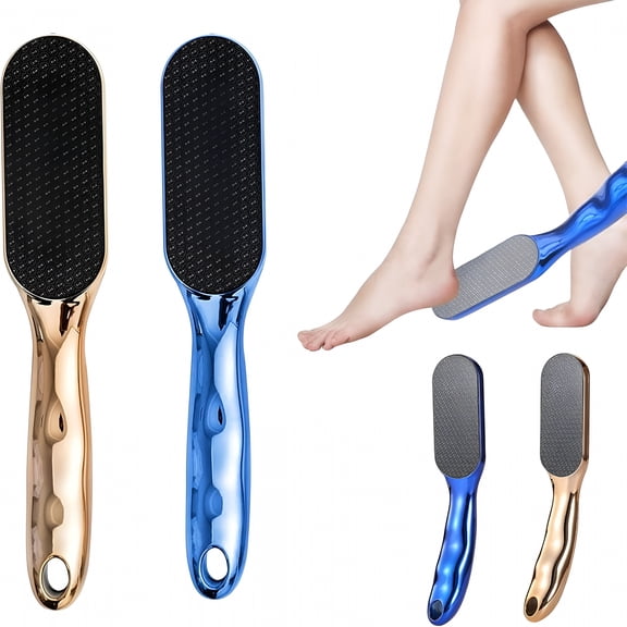 ACDANC Nano Glass Foot File Callus Remover,Foot File for Dead Skin,Foot Scrubber Dead Skin Remover,Professional Pedicure Tool for Smooth Feet (Gold Blue)