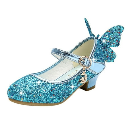 

Qcmgmg Spring Summer Fall Toddler Mary Jane Children 4Y-14Y Bling Ballet Infant Baby Flats