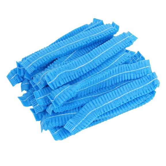 GAXIRE 100Pcs Disposable Hair Caps for Cooking Food Service Non-Woven Fabric Folded Design Lightweight Breathable