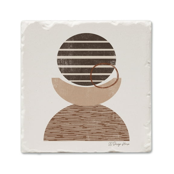 Thirstystone "Geo Mocha" Single Tumbled Tile Stone Coaster