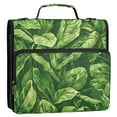 thumbnail image 4 of 3 Ring Zipper Binder with Shoulder Strap Waterproof Trapper Keeper 2 Inch D-Ring 500 Sheets Capacity Leafy Green Vegetable, 4 of 7