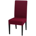 thumbnail image 1 of Dining Chair Covers Stretch Dining Chair Slipcovers Removable Washable Chair Protector Seat Covers for Dining Room Home Wedding Banquet Party Hotel (Red, 2 Pack), 1 of 8