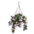 thumbnail image 2 of Uv Resistant Artificial Outdoor Hanging Flowers, Purple Spring Hanging Decor, 1 Pc Hanging Flower BasketforPorch Decorations Outdoor, 2 of 5