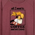 thumbnail image 3 of Mickey & Friends - Coffee And My Dog - Women's Lightweight French Terry Long Sleeve Shirt, 3 of 5