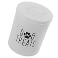 thumbnail image 5 of FRCOLOR Dog Food Storage Container with Lid Farmhouse Style Metal Dog Treat Canister Airtight Iron Dog Snack Storage Canister for Kitchen Counter, 5 of 8